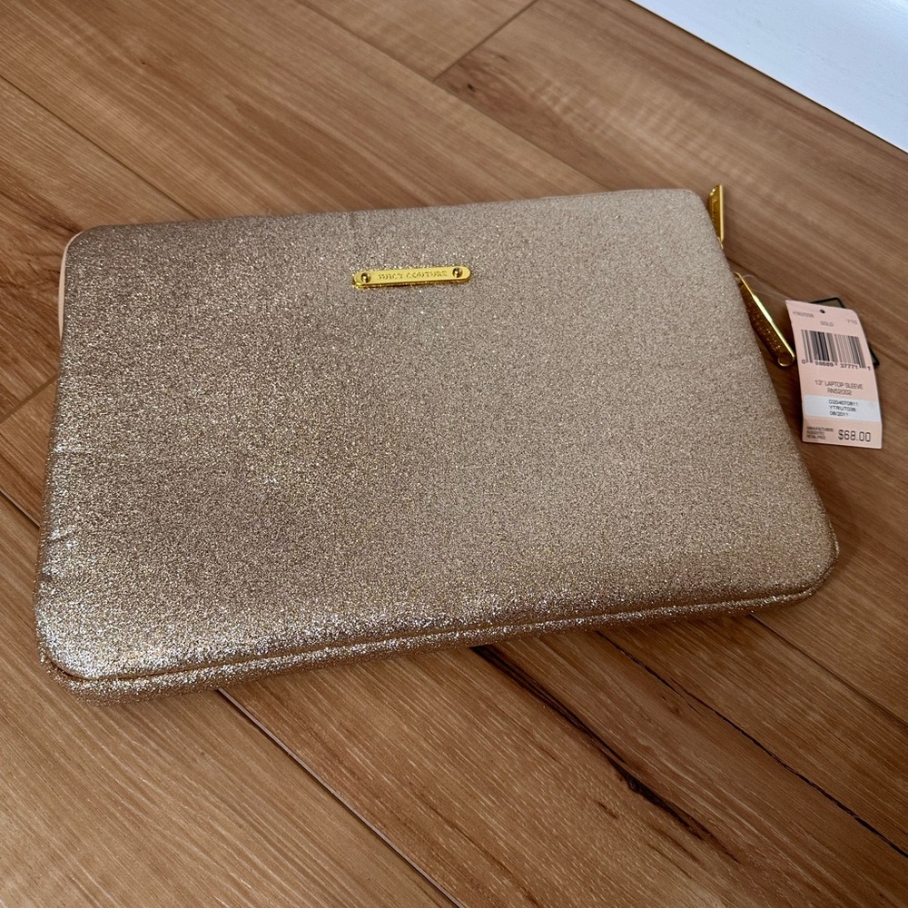 Juicy Couture gold sparkle 13” laptop sleeve